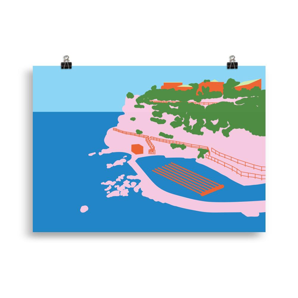 Bronte Beach Blues Art Print Unframed Art Print Atelier Arantes 50×70 cm