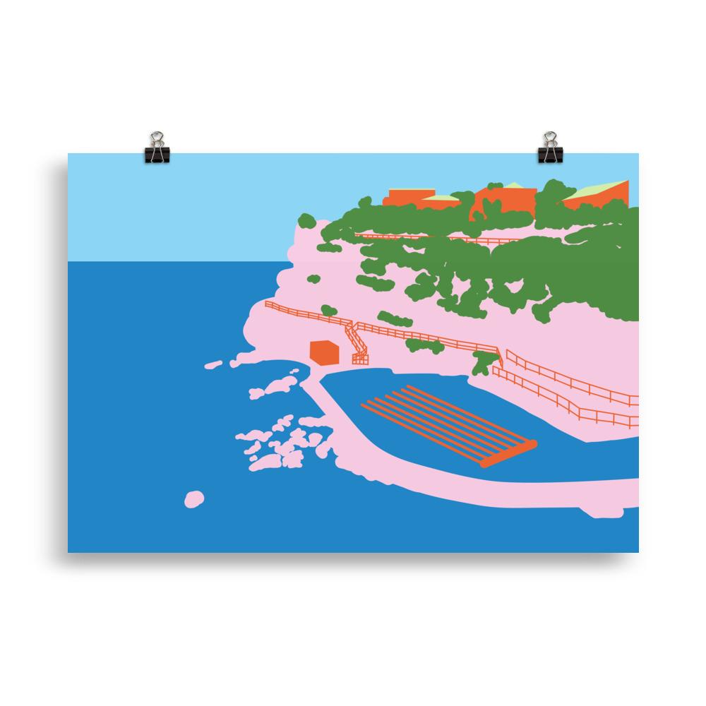 Bronte Beach Blues Art Print Unframed Art Print Atelier Arantes 70×100 cm