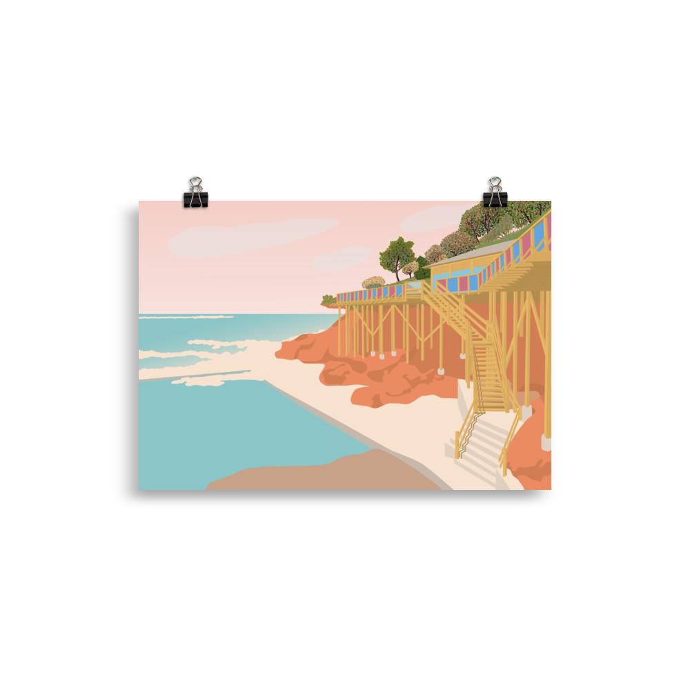 Wylie’s Baths Coogee Art Print Unframed Art Print Atelier Arantes 21×30 cm
