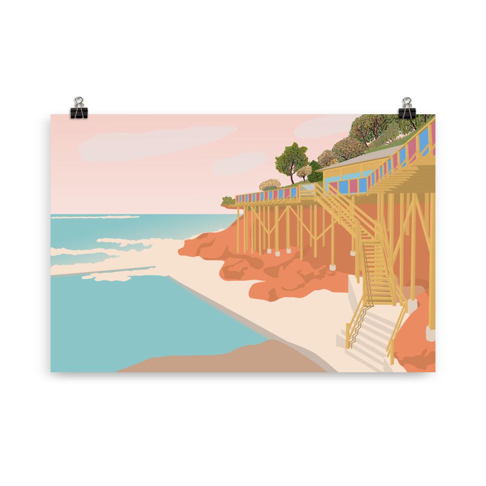 Wylie’s Baths Coogee Art Print Unframed Art Print Atelier Arantes 61×91 cm