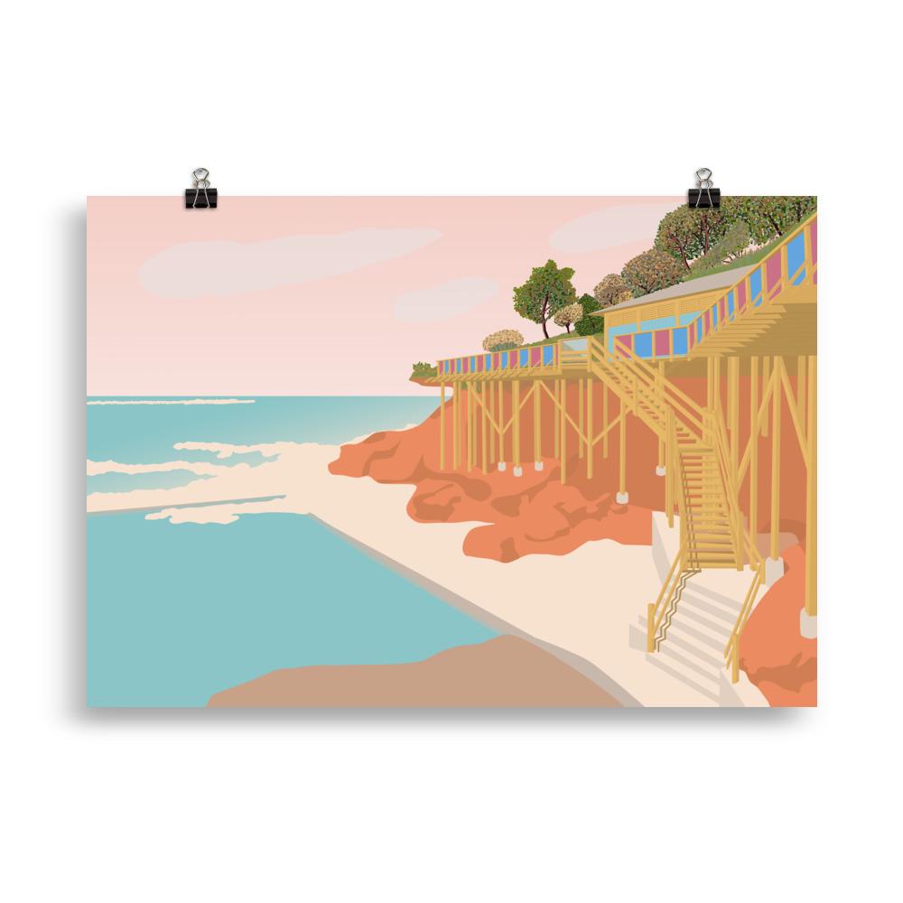 Wylie’s Baths Coogee Art Print Unframed Art Print Atelier Arantes 70×100 cm