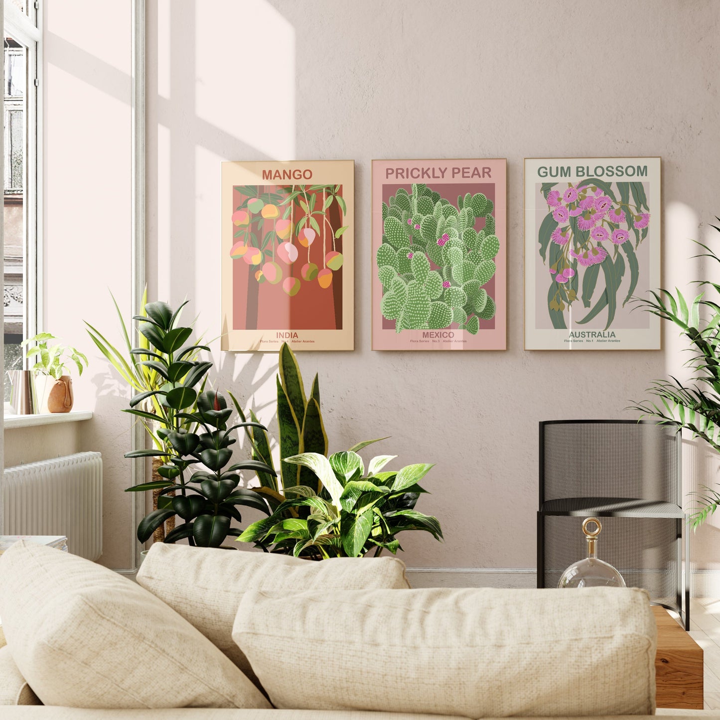 India Flora Series No. 4 Wall Art Print Unframed Art Print Atelier Arantes