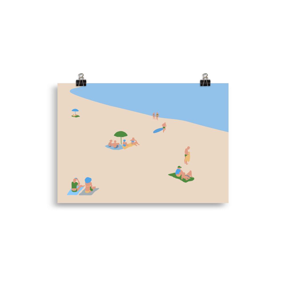 Lazy Sunday Summer Bondi Art Print Unframed Art Print Atelier Arantes 21×30 cm