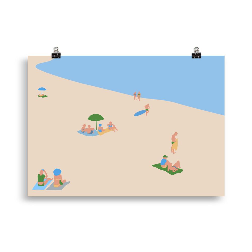 Lazy Sunday Summer Bondi Art Print Unframed Art Print Atelier Arantes 50×70 cm