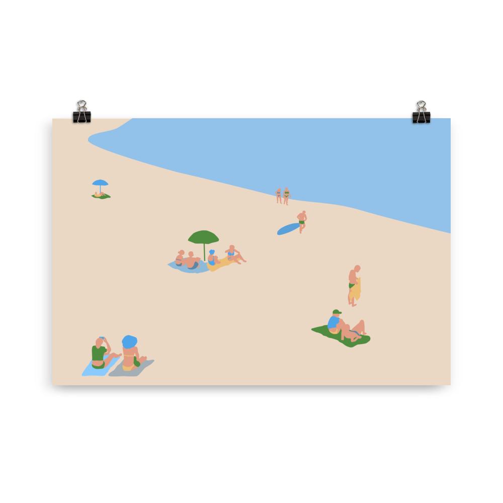 Lazy Sunday Summer Bondi Art Print Unframed Art Print Atelier Arantes 61×91 cm