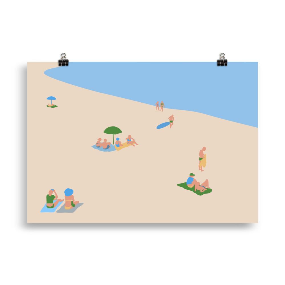 Lazy Sunday Summer Bondi Art Print Unframed Art Print Atelier Arantes 70×100 cm