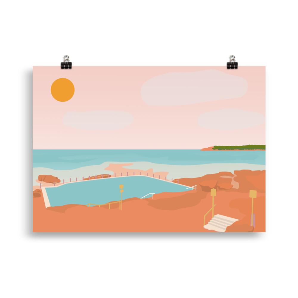 Mahon Rockpool Maroubra Art Print Unframed Art Print Atelier Arantes 50×70 cm