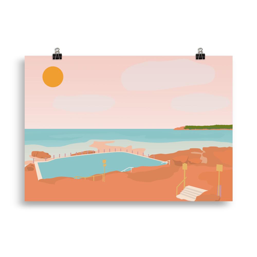 Mahon Rockpool Maroubra Art Print Unframed Art Print Atelier Arantes 70×100 cm