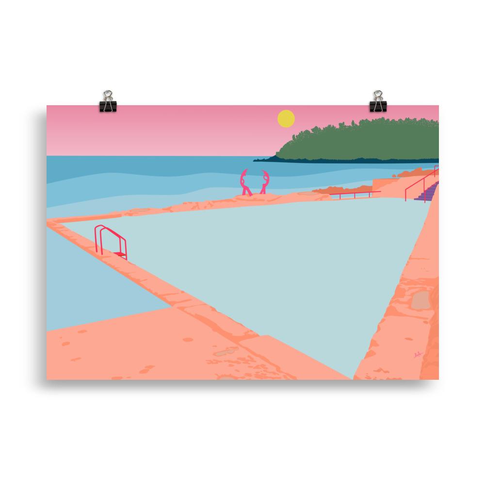 Manly Rockpool Art Print Unframed Art Print Atelier Arantes 70×100 cm