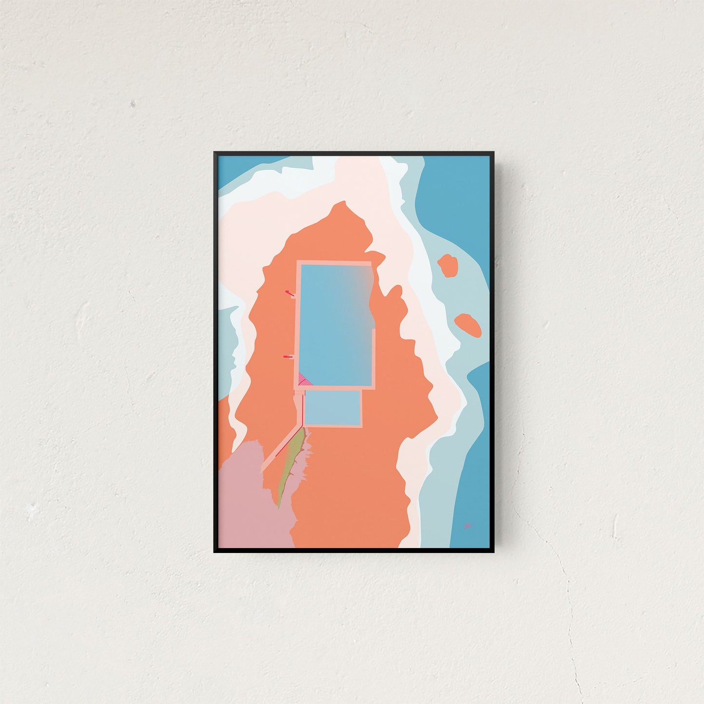 Mona Vale Rockpool Art Print Unframed Art Print Atelier Arantes 50×70 cm