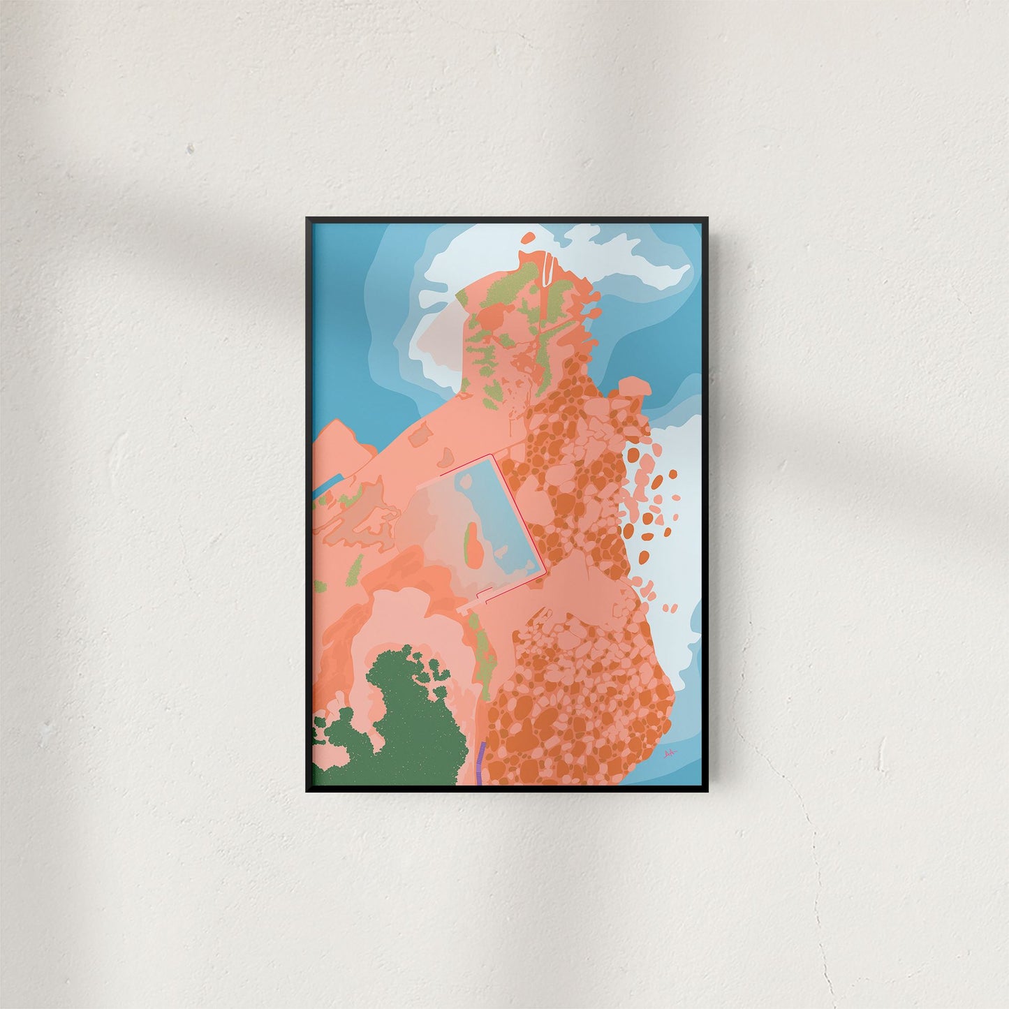 North Curl Curl Rockpool Art Print Unframed Art Print Atelier Arantes
